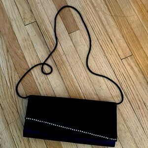Black and rhinestone evening bag